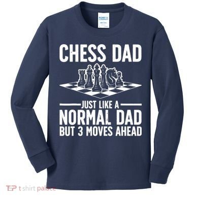 Cool Chess Player Art For Dad Knight Chess Lovers Pieces Kids Long Sleeve Shirt