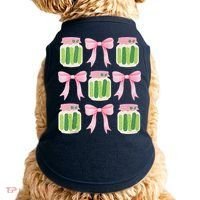 Coquette Canned Pickle Bows With Cute Pickle Jarx Doggie Tank thumb 0