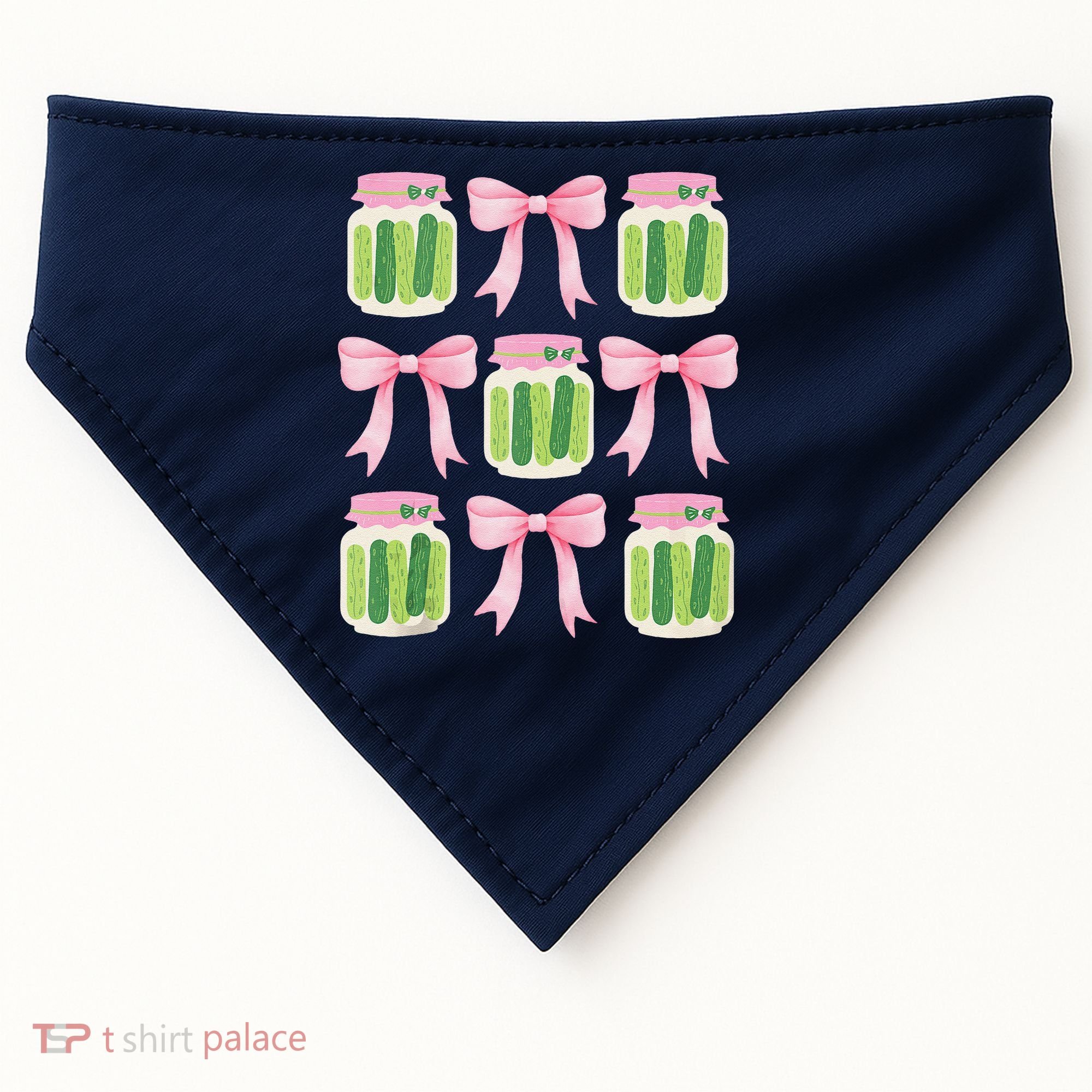 Coquette Canned Pickle Bows With Cute Pickle Jarx USA-Made Doggie Bandana