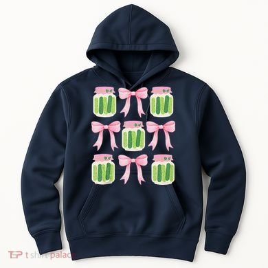 Coquette Canned Pickle Bows With Cute Pickle Jarx Hoodie