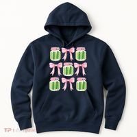 Coquette Canned Pickle Bows With Cute Pickle Jarx Hoodie thumb 0