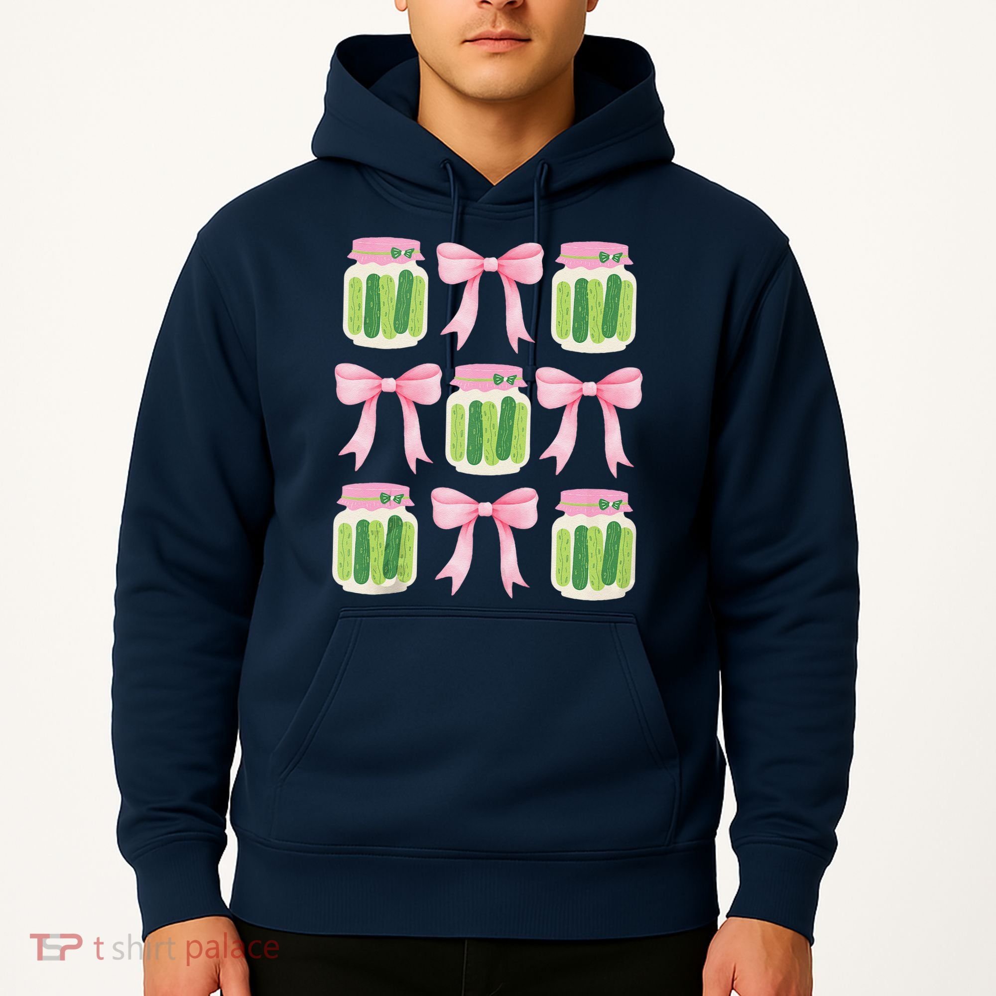 Coquette Canned Pickle Bows With Cute Pickle Jarx Hoodie