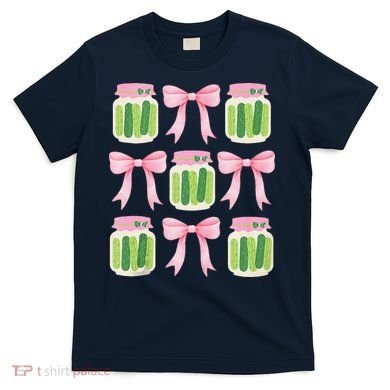 Coquette Canned Pickle Bows With Cute Pickle Jarx T-Shirt