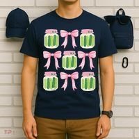 Coquette Canned Pickle Bows With Cute Pickle Jarx T-Shirt thumb 6