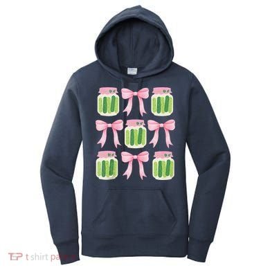 Coquette Canned Pickle Bows With Cute Pickle Jarx Women's Hoodie