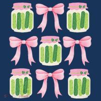 Coquette Canned Pickle Bows With Cute Pickle Jarx Women's Hoodie thumb 2