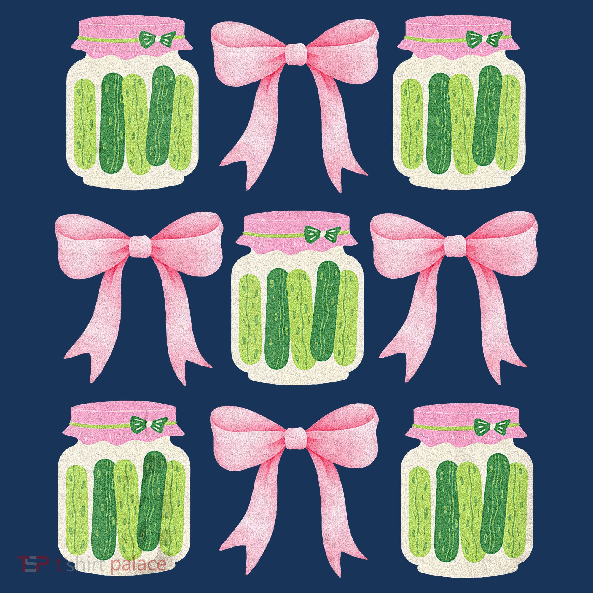 Coquette Canned Pickle Bows With Cute Pickle Jarx Women's Hoodie
