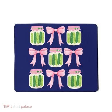 Coquette Canned Pickle Bows With Cute Pickle Jarx Mousepad