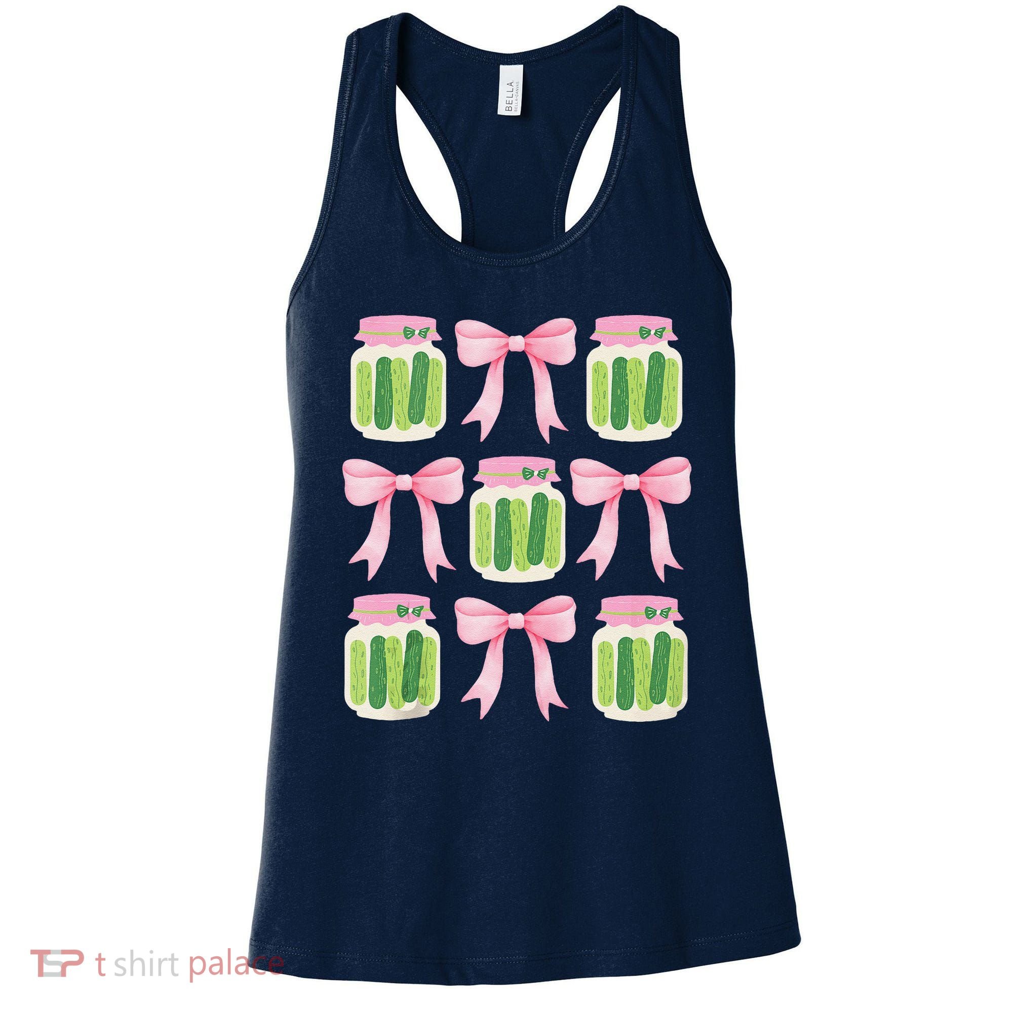 Coquette Canned Pickle Bows With Cute Pickle Jarx Women's Tank Top