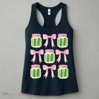 Coquette Canned Pickle Bows With Cute Pickle Jarx Women's Tank Top thumb 3