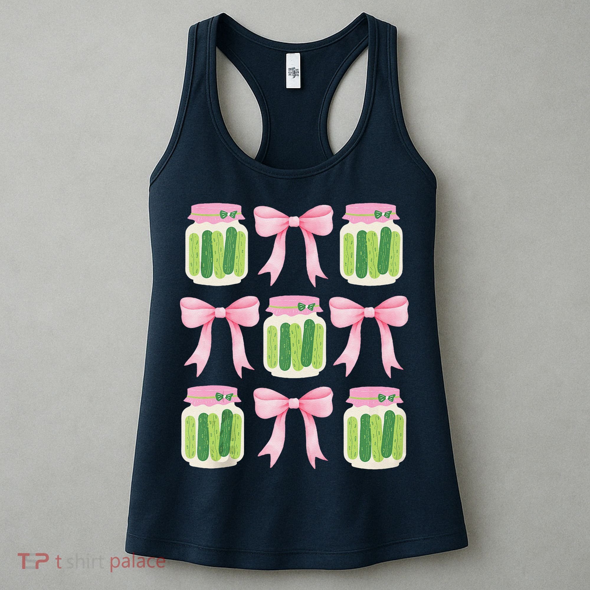 Coquette Canned Pickle Bows With Cute Pickle Jarx Women's Tank Top