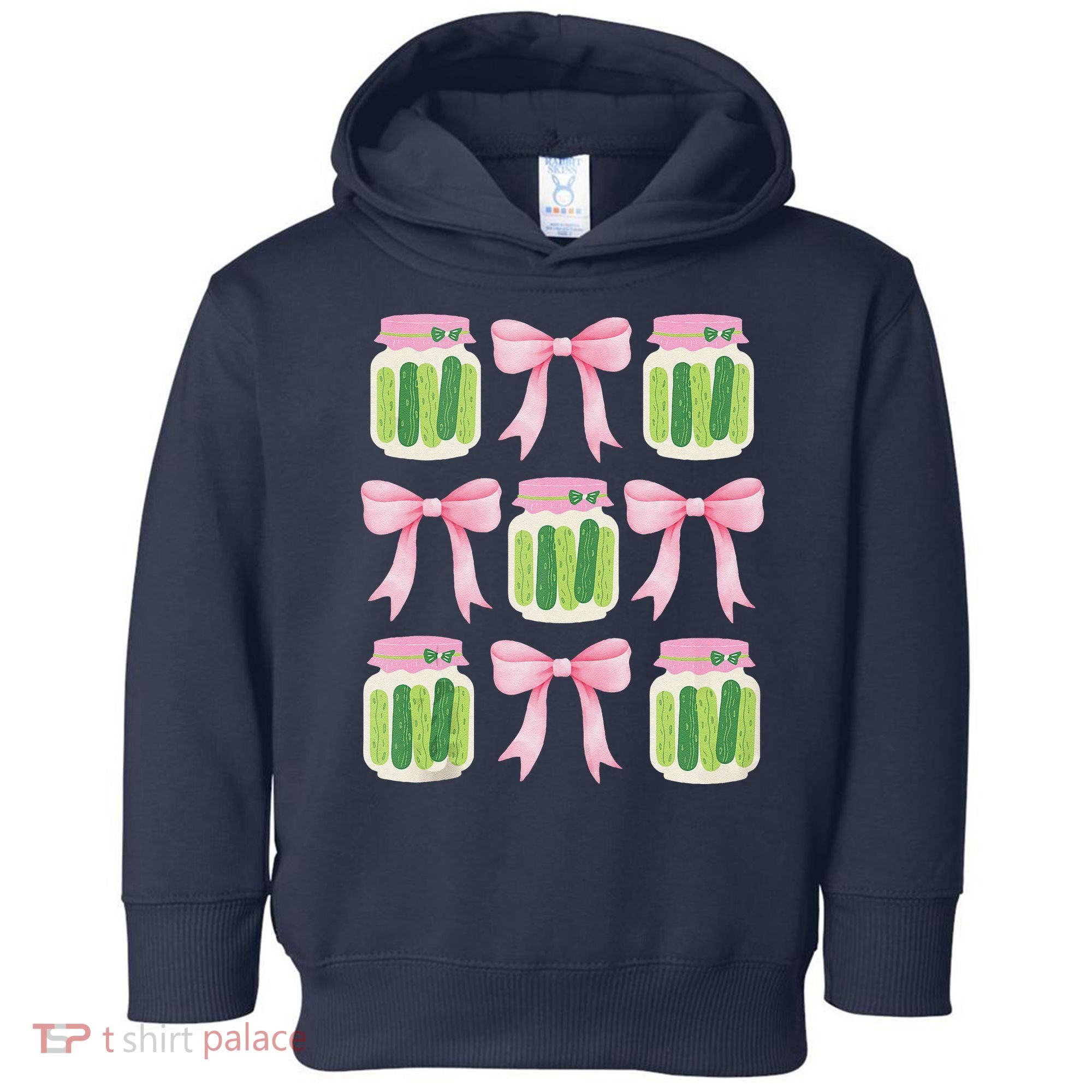 Coquette Canned Pickle Bows With Cute Pickle Jarx Toddler Hoodie