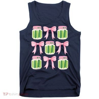 Coquette Canned Pickle Bows With Cute Pickle Jarx Tank Top