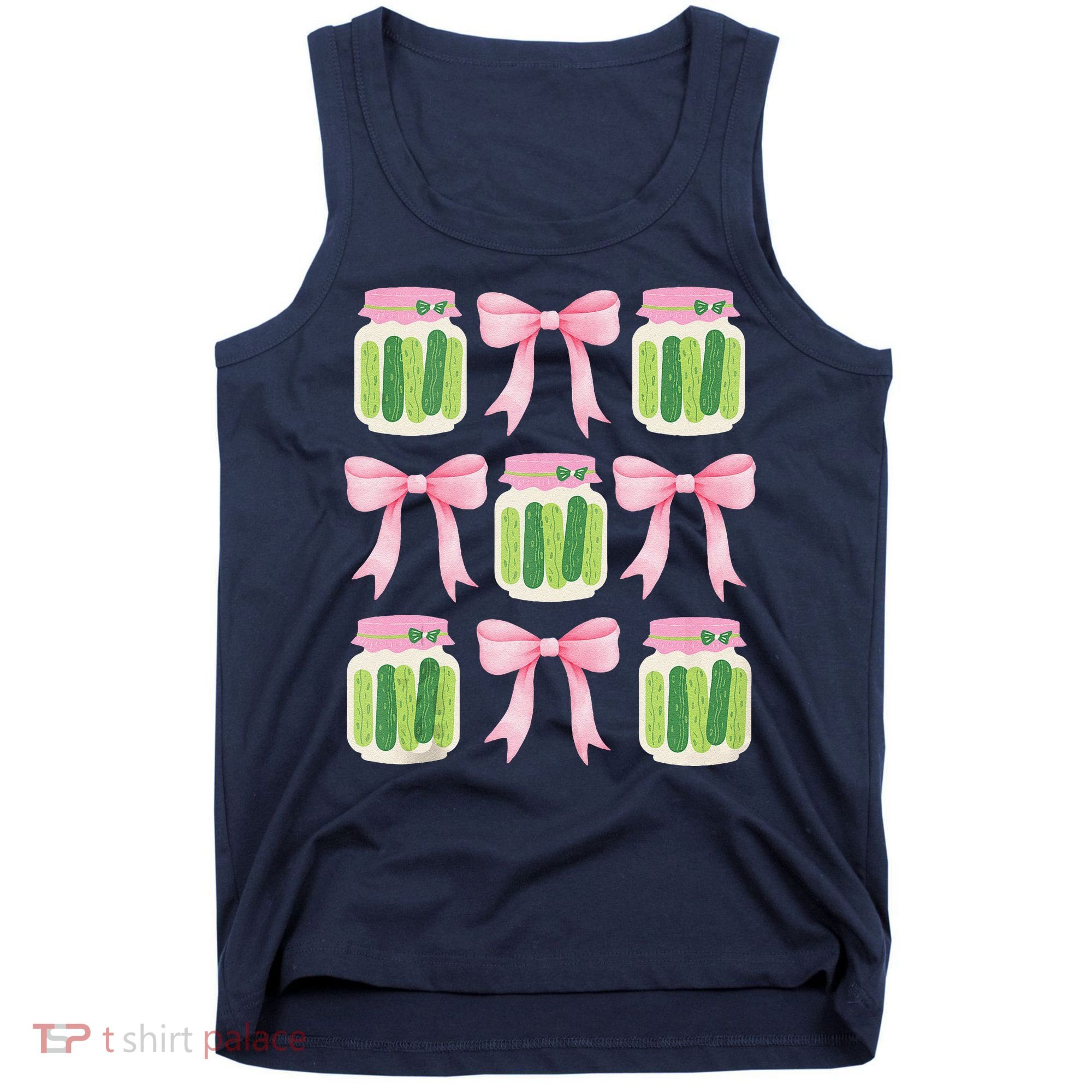Coquette Canned Pickle Bows With Cute Pickle Jarx Tank Top