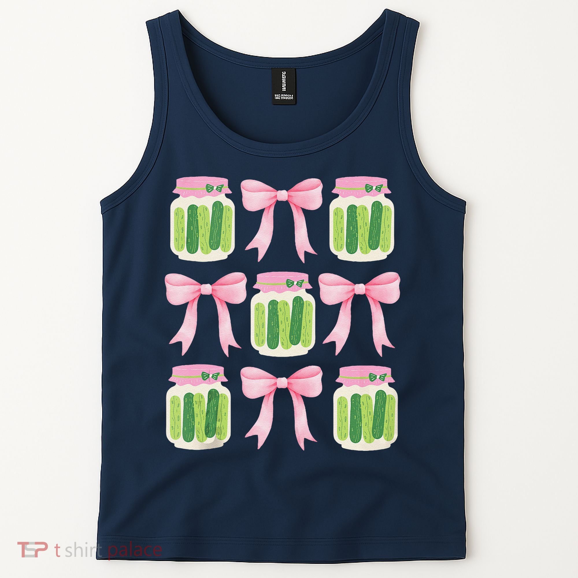 Coquette Canned Pickle Bows With Cute Pickle Jarx Tank Top