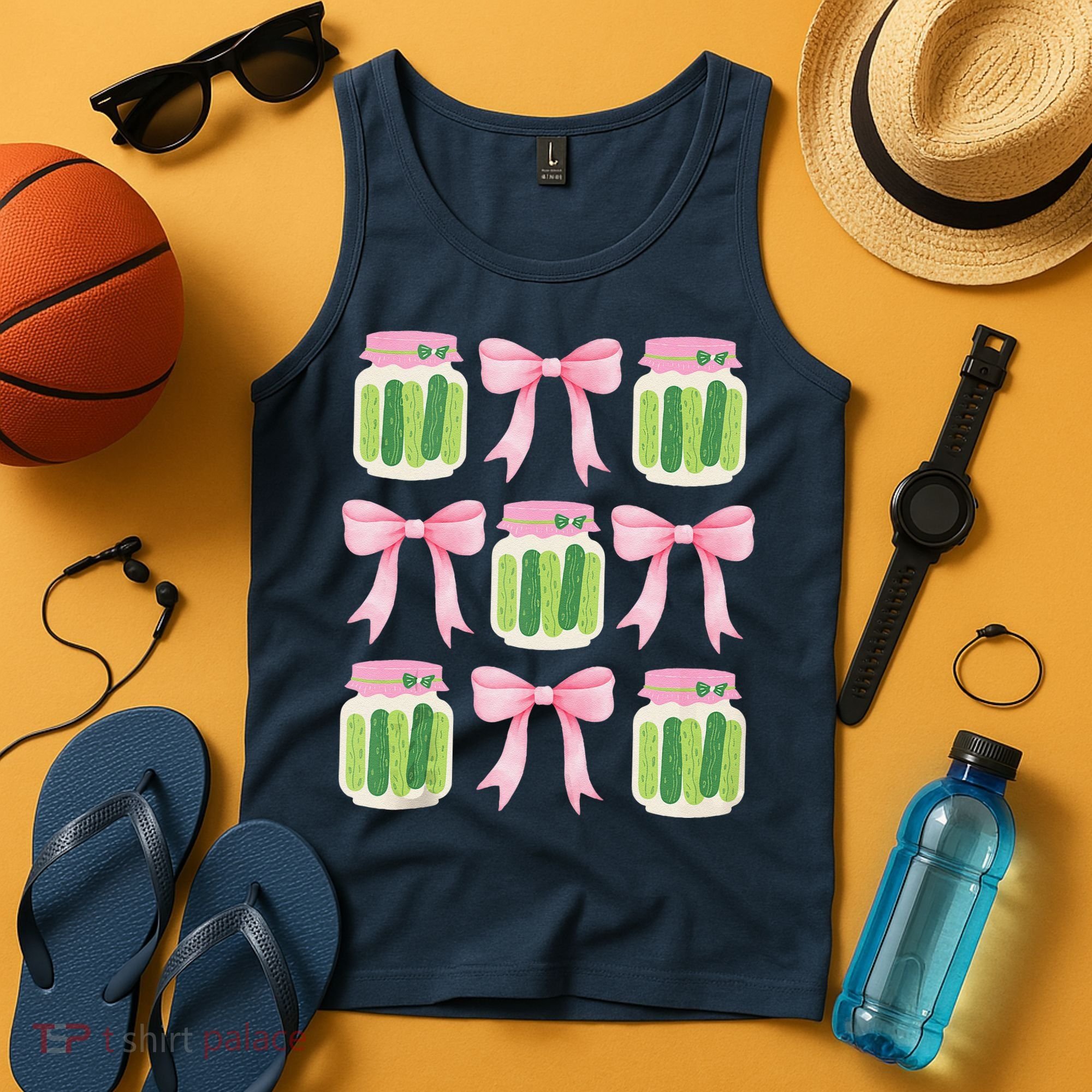 Coquette Canned Pickle Bows With Cute Pickle Jarx Tank Top