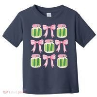 Coquette Canned Pickle Bows With Cute Pickle Jarx Toddler T-Shirt thumb 0