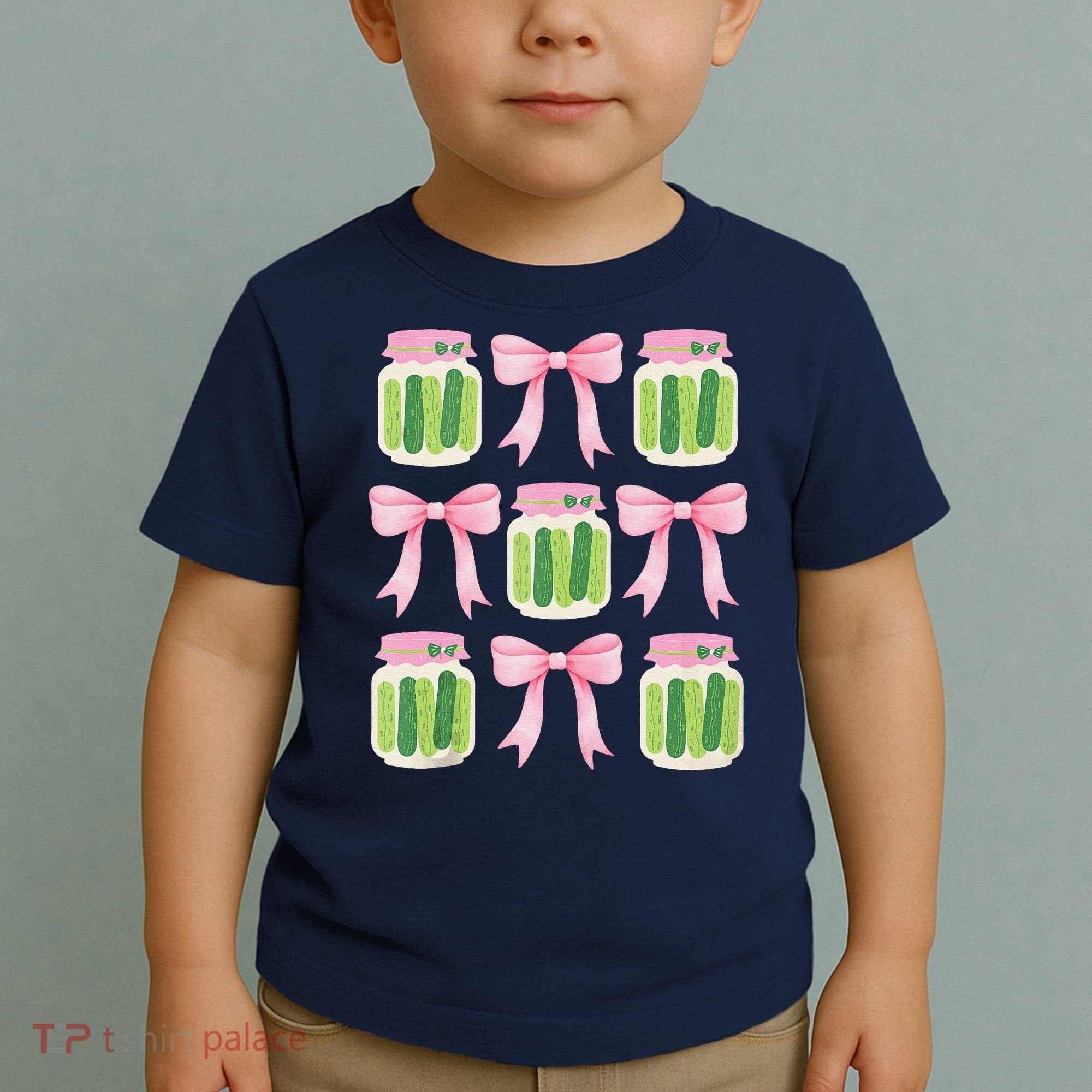 Coquette Canned Pickle Bows With Cute Pickle Jarx Toddler T-Shirt