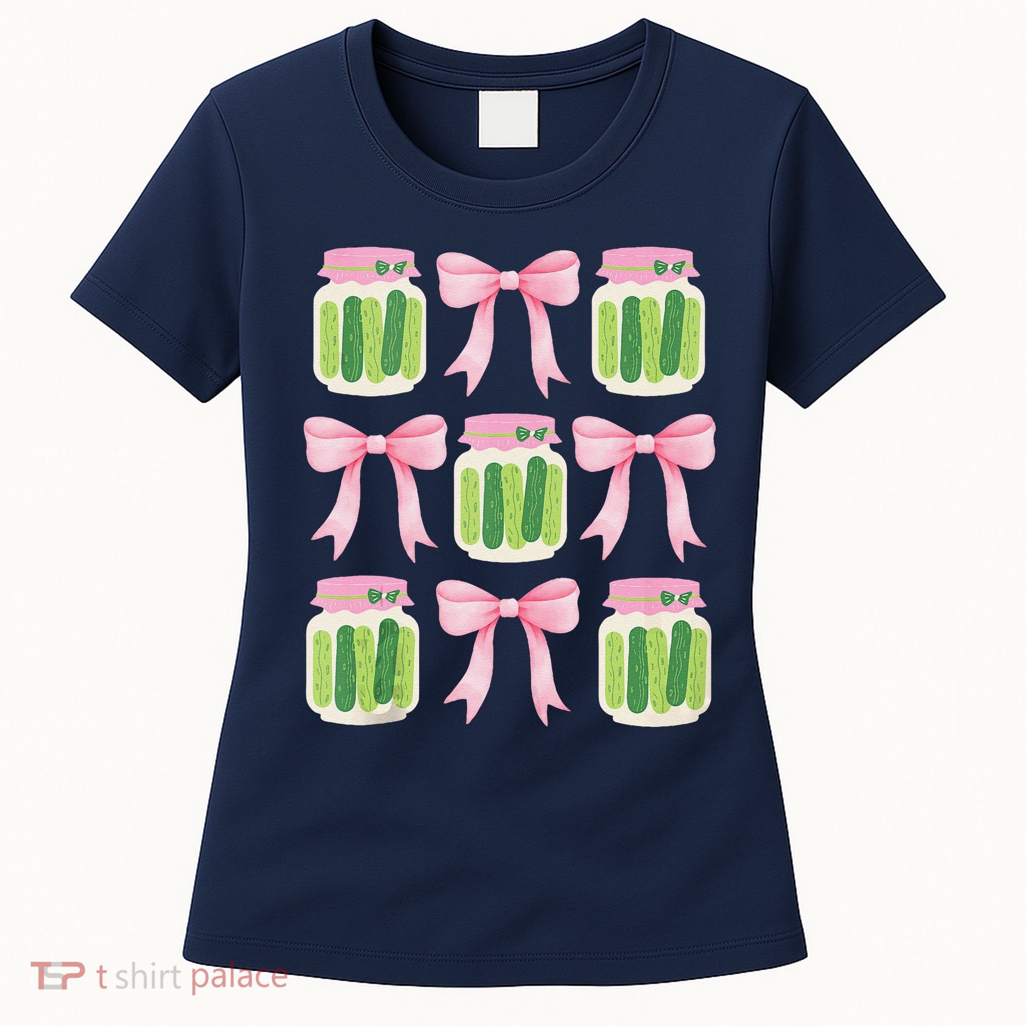 Coquette Canned Pickle Bows With Cute Pickle Jarx Women's T-Shirt