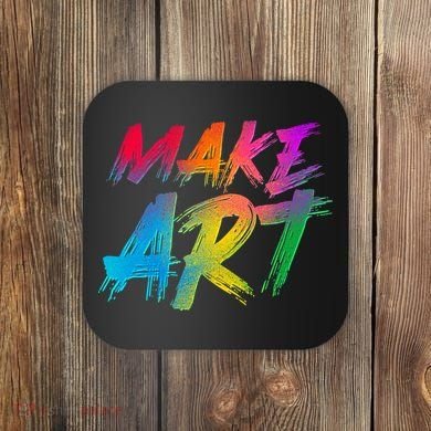 Cool Colorful Painted Make Art Coaster
