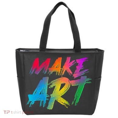 Cool Colorful Painted Make Art Tote Bag