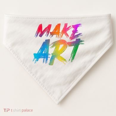Cool Colorful Painted Make Art USA-Made Doggie Bandana
