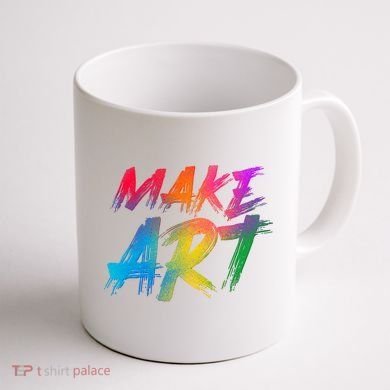 Cool Colorful Painted Make Art Coffee Mug back