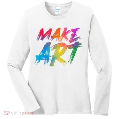 Cool Colorful Painted Make Art Women's Long Sleeve Shirt