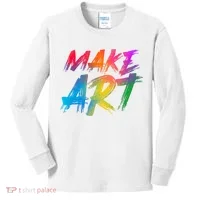 Cool Colorful Painted Make Art Kids Long Sleeve Shirt thumb 0
