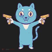 Crazy Cat Pew Pew Funny Women's Sweatshirt thumb 2