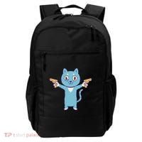 Crazy Cat Pew Pew Funny Backpack thumb 0