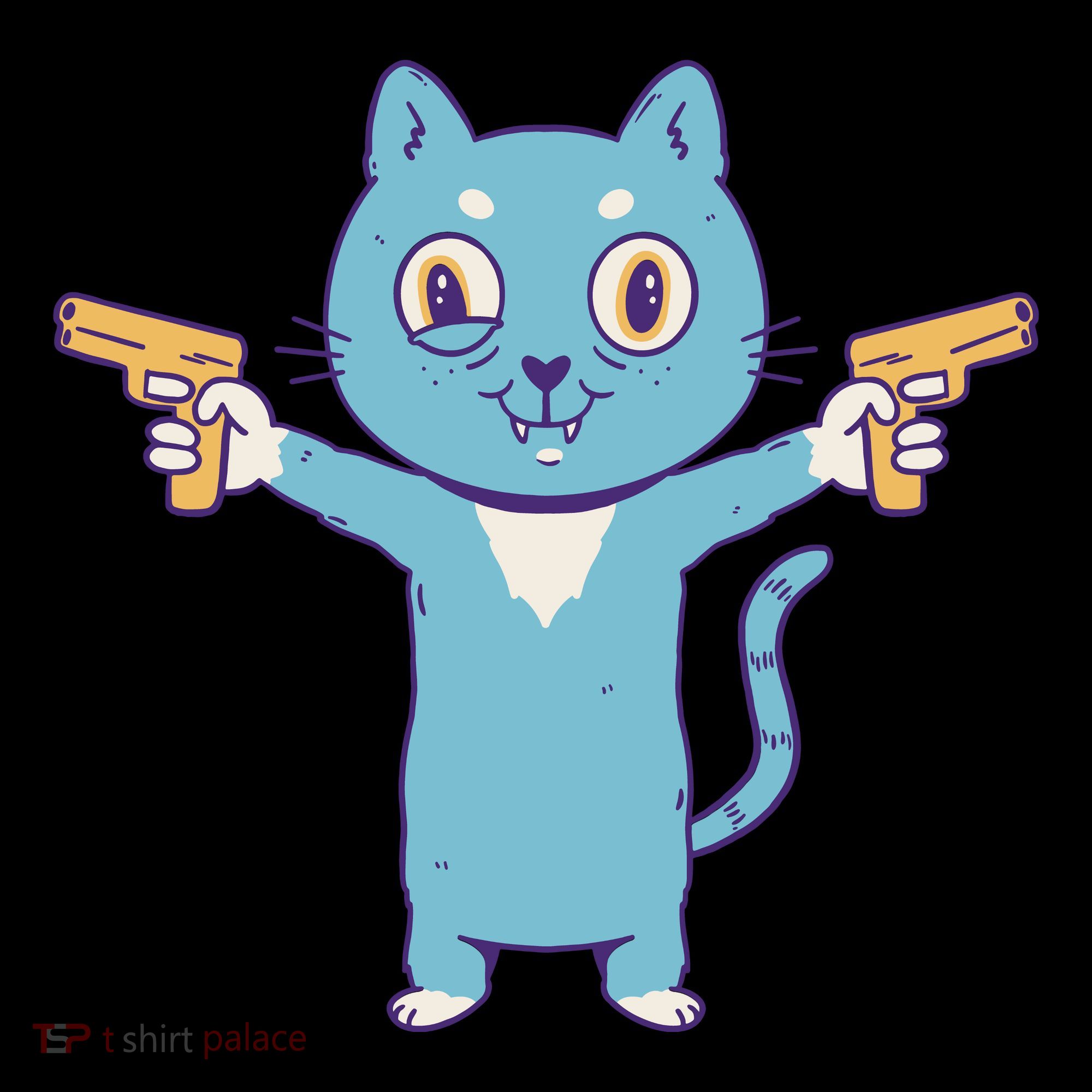 Crazy Cat Pew Pew Funny Coaster