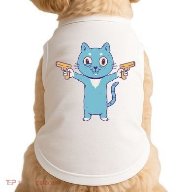 Crazy Cat Pew Pew Funny Doggie Tank