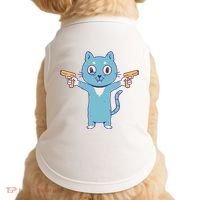 Crazy Cat Pew Pew Funny Doggie Tank thumb 0