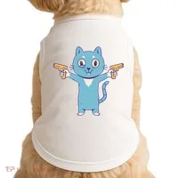 Crazy Cat Pew Pew Funny Doggie Tank thumb 0