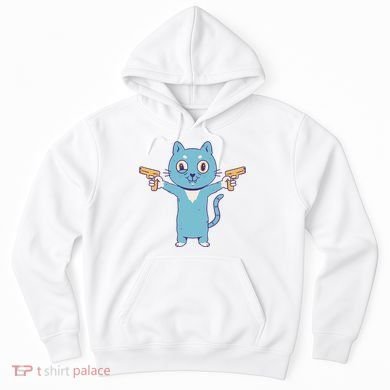 Crazy Cat Pew Pew Funny Hoodie
