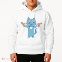 Crazy Cat Pew Pew Funny Hoodie thumb 2