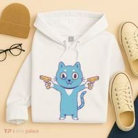 Crazy Cat Pew Pew Funny Hoodie thumb 4