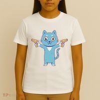 Crazy Cat Pew Pew Funny T-Shirt thumb 4