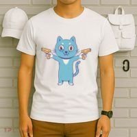 Crazy Cat Pew Pew Funny T-Shirt thumb 6