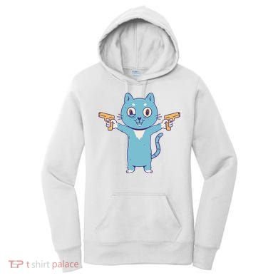 Crazy Cat Pew Pew Funny Women's Hoodie