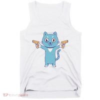 Crazy Cat Pew Pew Funny Tank Top thumb 0