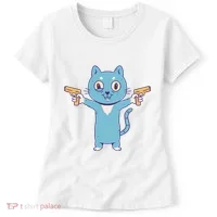 Crazy Cat Pew Pew Funny Women's T-Shirt thumb 0