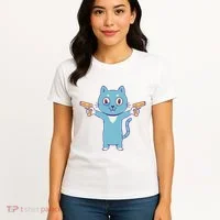 Crazy Cat Pew Pew Funny Women's T-Shirt thumb 4