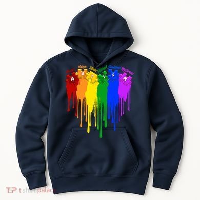 Cute Colorful Painted Autism Puzzle Pieces Heart Hoodie