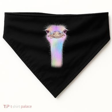 Cute Colorful Pastel Ostrich USA-Made Doggie Bandana