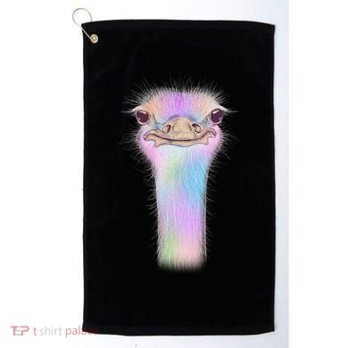 Cute Colorful Pastel Ostrich Golf Towel
