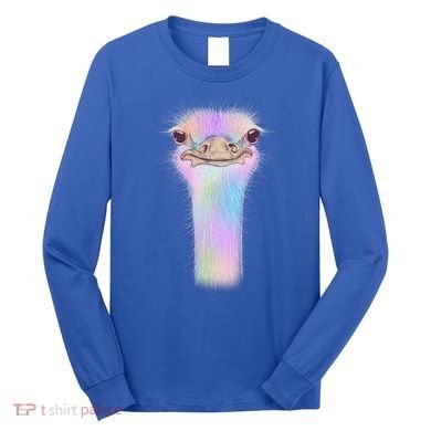Cute Colorful Pastel Ostrich Long Sleeve Shirt