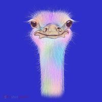 Cute Colorful Pastel Ostrich T-Shirt thumb 7