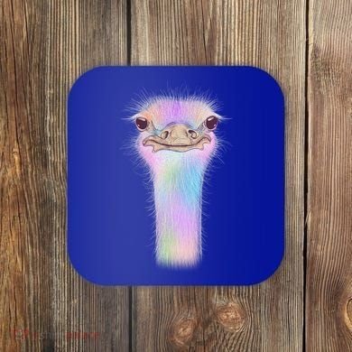 Cute Colorful Pastel Ostrich Coaster